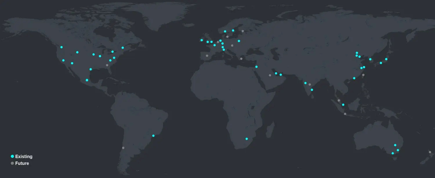 Datecenters da Microsoft no Mundo